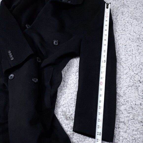 READ Ralph Ralph Lauren Wool Cashmere Coat Black Double Breasted Men's Size 42R - Picture 9 of 16